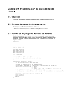 Capítulo 9. Programación de entrada/salida básica 9.1. Objetivos