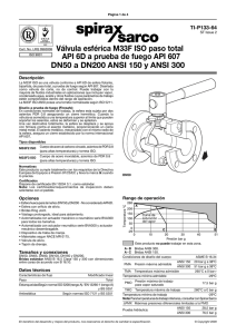 Válvula esférica M33 F ISO 2" a 8"