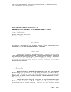 La importancia de Renato Treves en los orígenes institucionales de