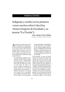Indígenas y criollos en los primeros versos escritos sobre Cuba (fray