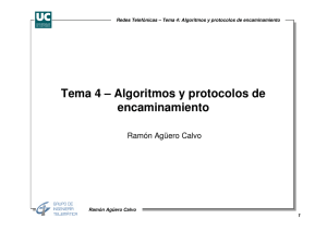 Tema 4 – Algoritmos y protocolos de encaminamiento