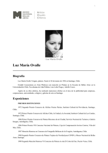 Luz María Ovalle - Artistas Visuales Chilenos