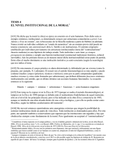 TESIS 4 EL NIVEL INSTITUCIONAL DE LA MORAL