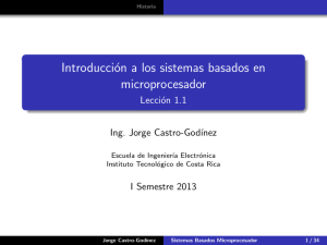 Introducción a los sistemas basados en microprocesador