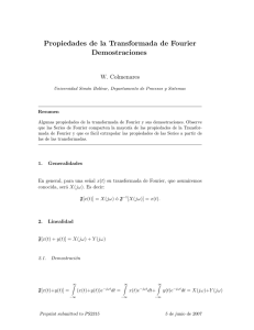 Propiedades de la Transformada de Fourier