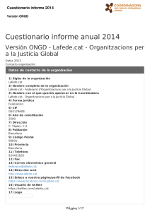 Cuestionario informe anual 2014