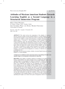 Attitudes of Mexican American Students Towards Learning English