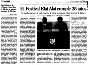 El Festival Elaí Alai cumple 25 años