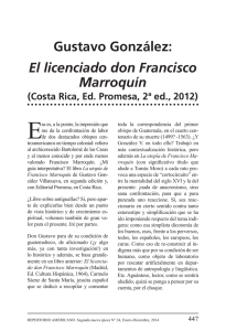Gustavo González: El licenciado don Francisco Marroquín (Costa