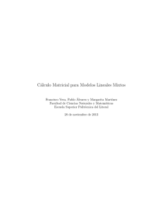 Cálculo Matricial para Modelos Lineales Mixtos