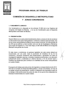 COMISIÓN DE DESARROLLO METROPOLITANO Y ZONAS