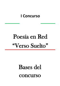 Bases del concurso Poesía en Red “Verso Suelto”