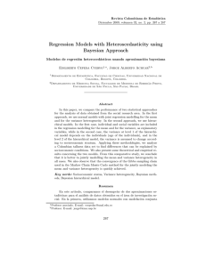 Regression Models with Heteroscedasticity using Bayesian Approach