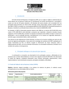 Informe intermedio CERF 2013