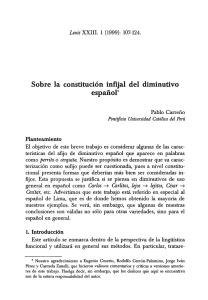 Sobre la constitución infijal del diminutivo español