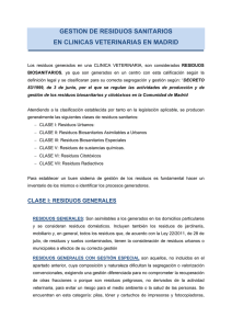 GESTION DE RESIDUOS SANITARIOS EN CLINICAS