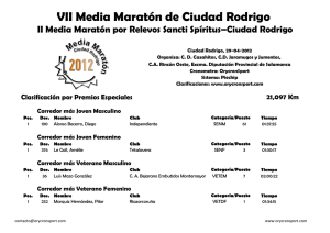 VII Media Maratón de Ciudad Rodrigo II Media Maratón por Relevos