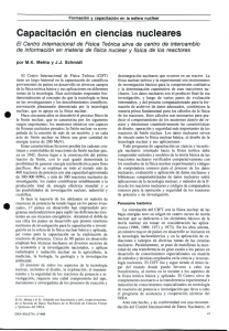 Capacitación en ciencias nucleares