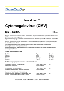 Cytomegalovirus (CMV) - NovaTec Immundiagnostica GmbH