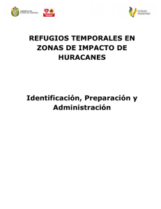 REFUGIOS TEMPORALES EN ZONAS DE IMPACTO DE