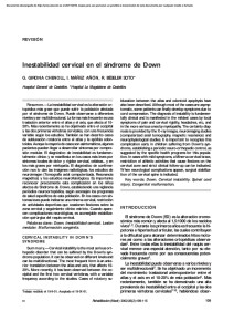 Inestabilidad cervical en el síndrome de Down