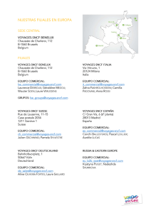 nuestras filiales en europa - Voyages-sncf