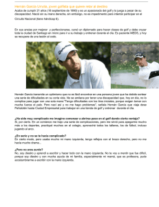 Hernán García Urrutia, joven golfista que quiere retar al destino