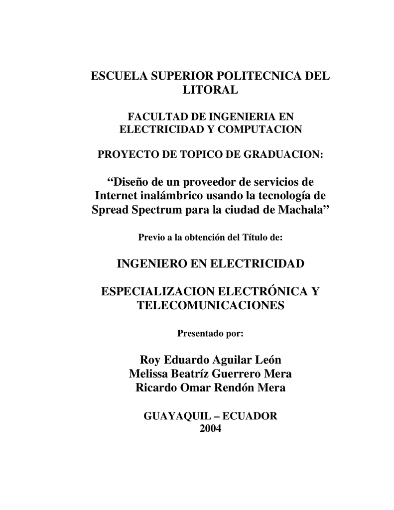 Diseño de un proveedor de servicios de inalámbrico