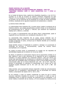 martinez c aseo cnat sala iii - Ministerio de Trabajo de la Provincia