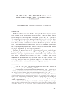 14. Un manuscrito inédito sobre Ignacio Luzán en el Archivo