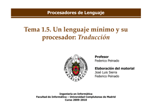 Tema 1.5 - Traducción - Facultad de Informática