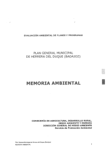 Memoria Ambiental Plan General Municipal de Herrera del Duque