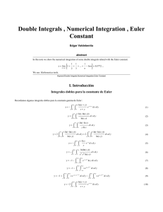 Double Integrals , Numerical Integration , Euler Constant