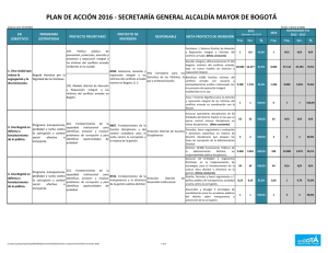 plan de acción 2016 - secretaría general alcaldía mayor de bogotá