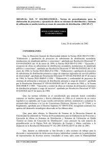Norma de Procedimientos El&eacute;ctricos en Media Tensi&oacute;n - Per&uacute;