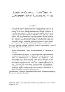 layers of generality and types of generalization in pattern