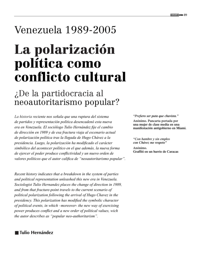 La Polarizacion Politica