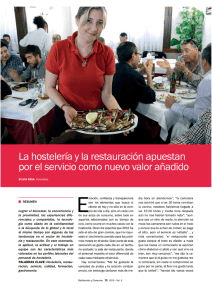 La hostelería y la restauración apuestan por el servicio