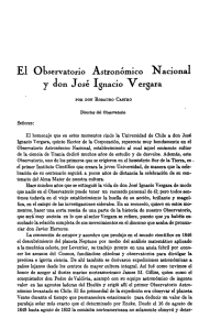 El Observatorio Astronómico Nacional y don José Ignacio Vergara