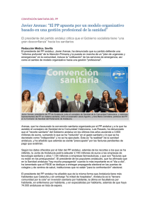 Javier Arenas: “El PP apuesta por un modelo organizativo basado
