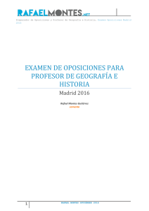 Examen oposiciones geografía e historia Madrid 2016