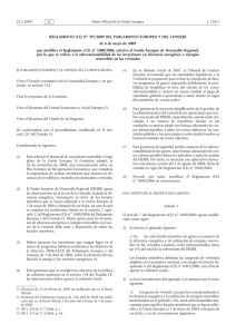 Reglamento (CE) no 397/2009 del Parlamento Europeo y del
