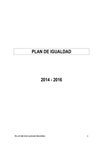 plan de igualdad 2014 - 2016