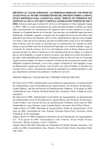 impuesto al valor agregado. las personas morales con fines no