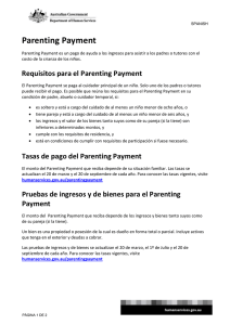 Parenting Payment - Spanish - Department of Human Services