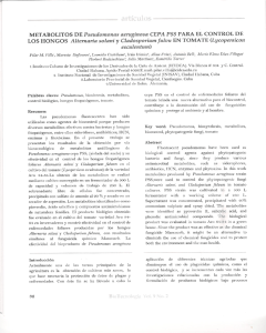 Metabolitos de pseudomonas eruginosa cepa pss para el control de