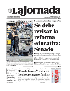 Se debe revisar la reforma educativa: Senado - La Jornada