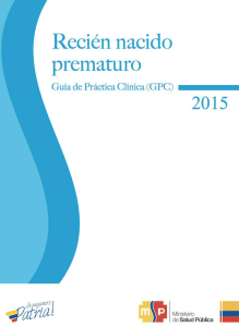 GPC Recién nacido prematuro - Ministerio de Salud Pública