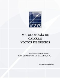 metodología de cálculo vector de precios