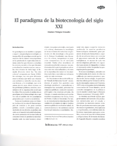 El paradigma de la biotecnología del siglo